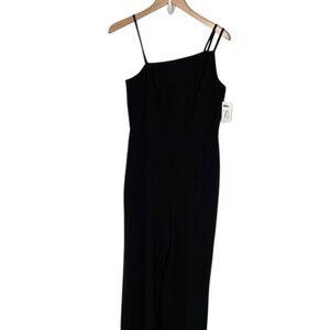 NWT Halogen black jumpsuit pantsuit tri strap size S small